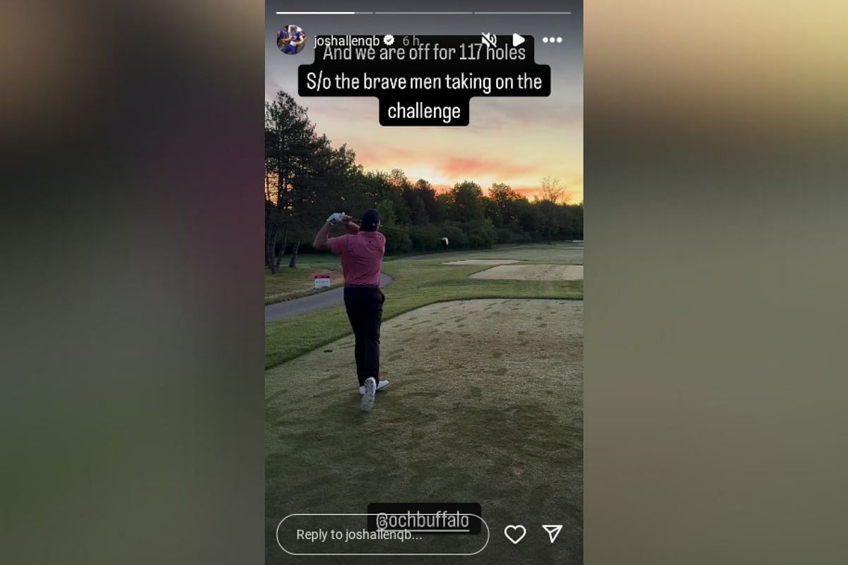 Josh Allen plays golf. (Credits: IG/@joshallenqb)